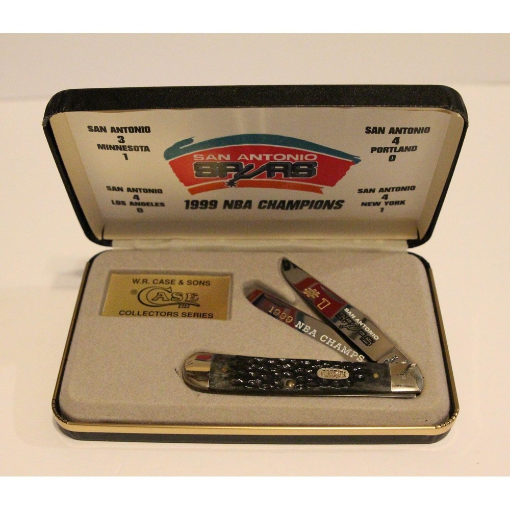 Vintage W.R Case & Sons CASE XX San Antonio Spurs 1999 NBA Champions Knife Set